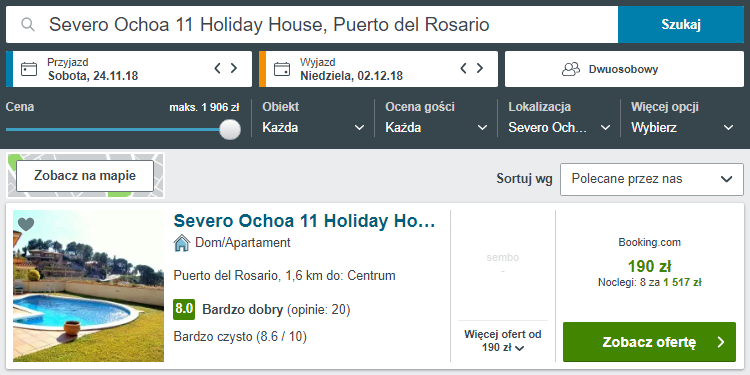 Rezerwacja obiektu