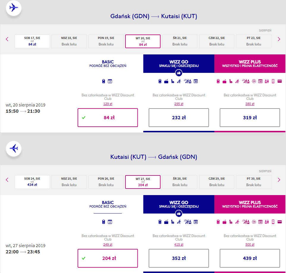 rezerwacja lotów do Gruzji