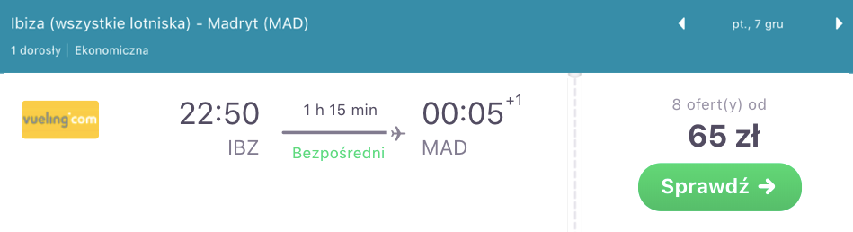zarezerwuj loty do madrytu