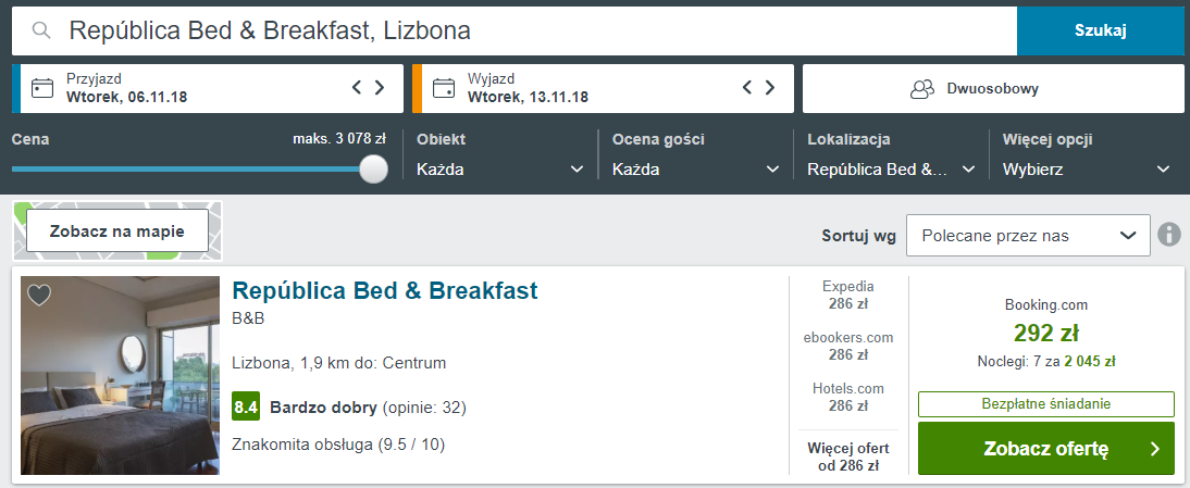 Lizbona noclegi