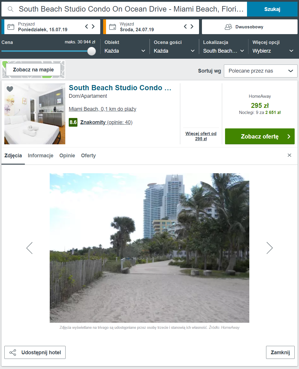 noclegi miami