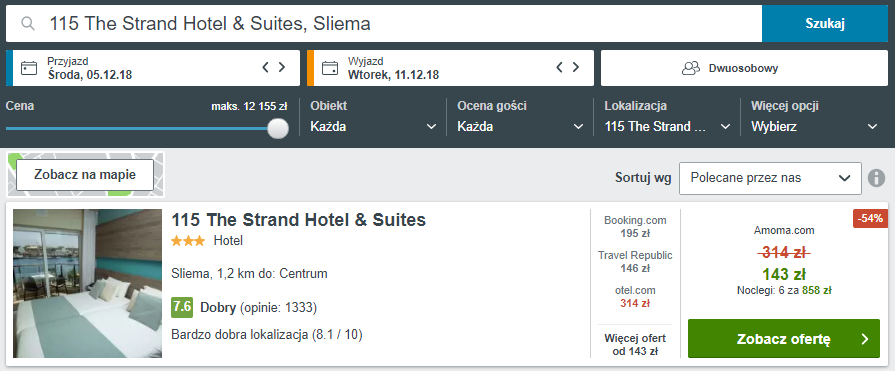Rezerwacja obiektu