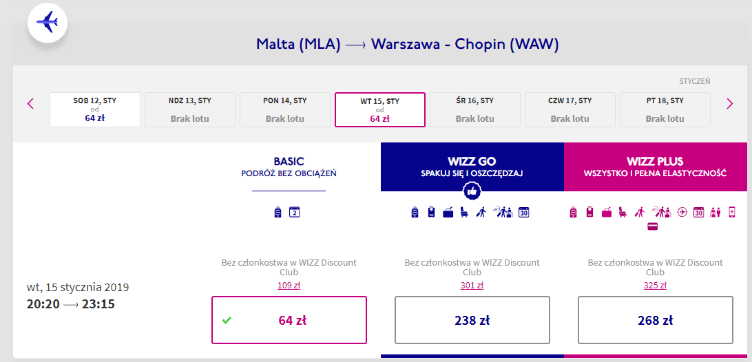 Malta loty