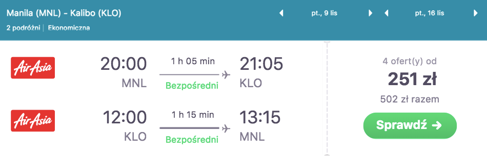 zarezerwuj loty do kalibo