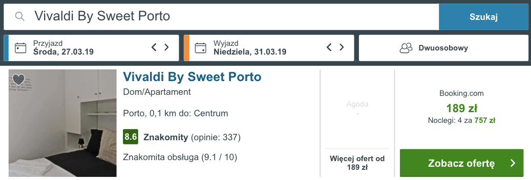 zarezerwuj hotel w porto