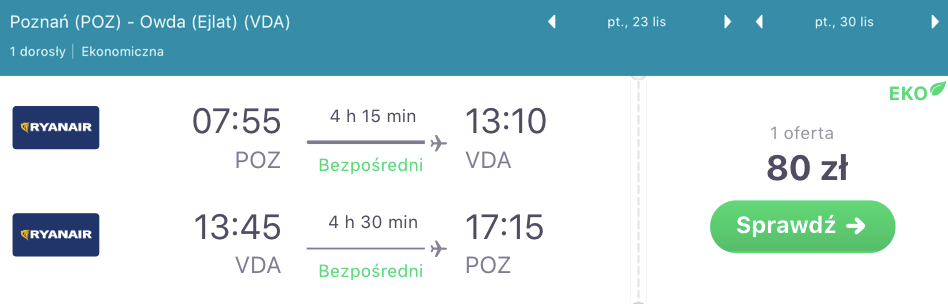 zarezerwuj loty do izraela