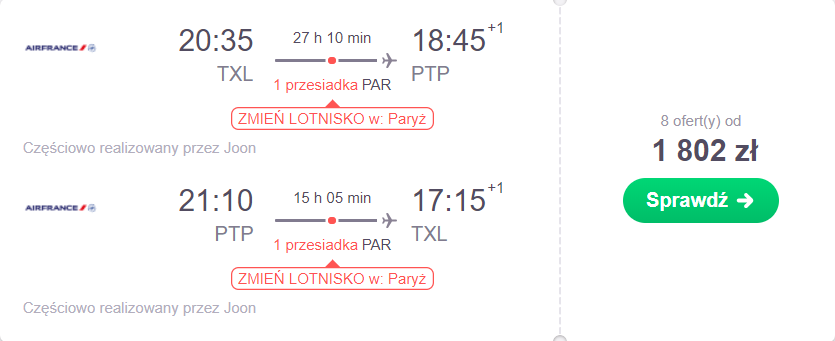 gwadelupa z berlina tanio
