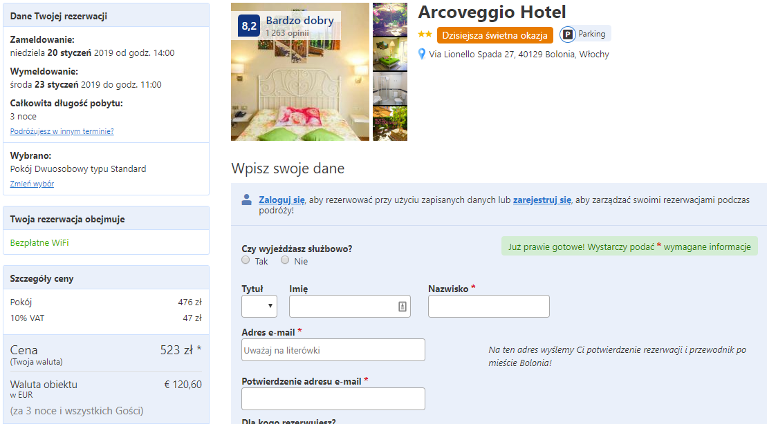 rezerwacja noclegów
