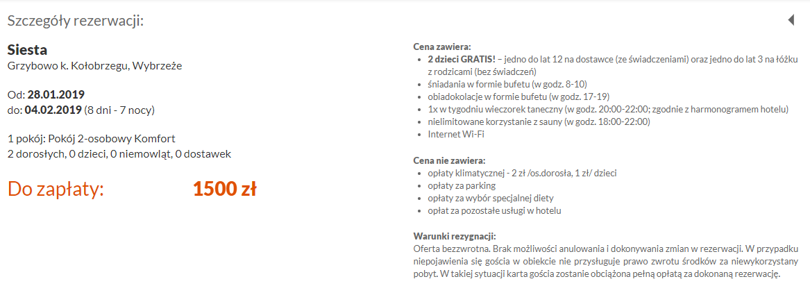 Rezerwacja hotelu