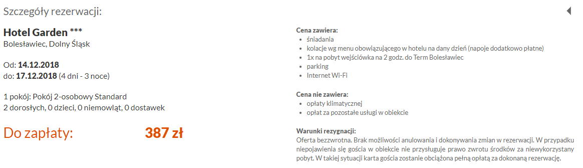 Rezerwacja hotelu