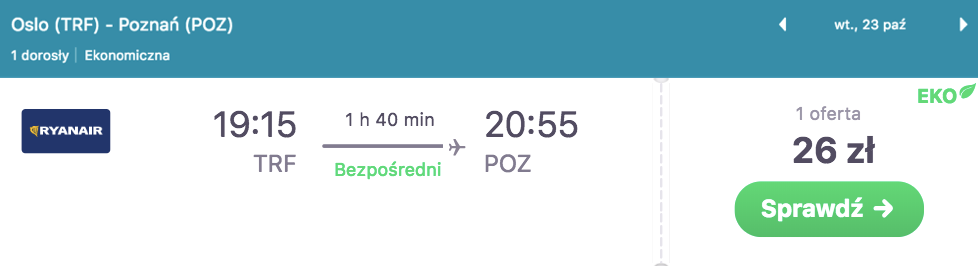 zarezerwuj loty do poznania