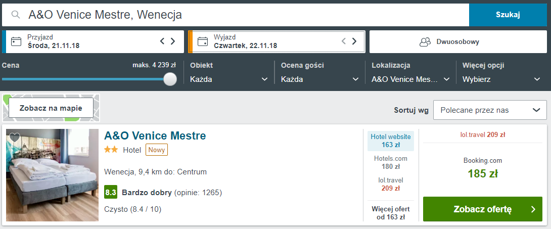 Wenecja noclegi