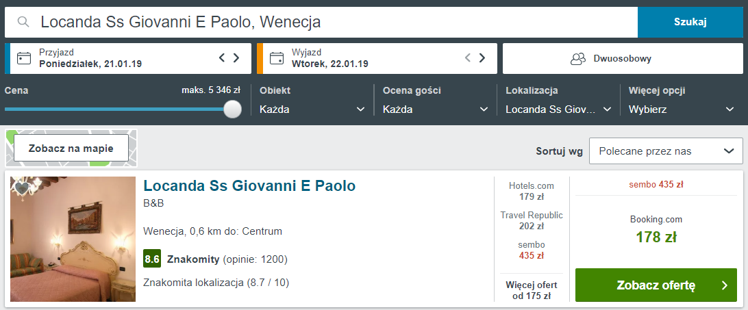 Wenecja noclegi