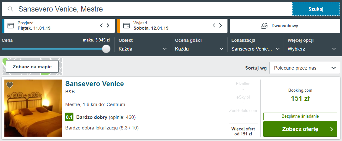 Wenecja noclegi