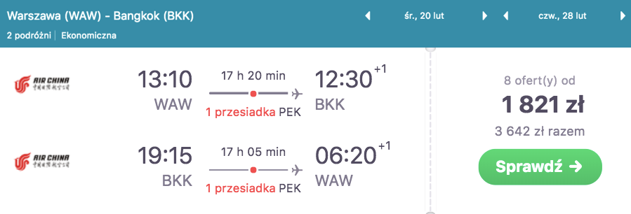zarezerwuj loty do bangkoku