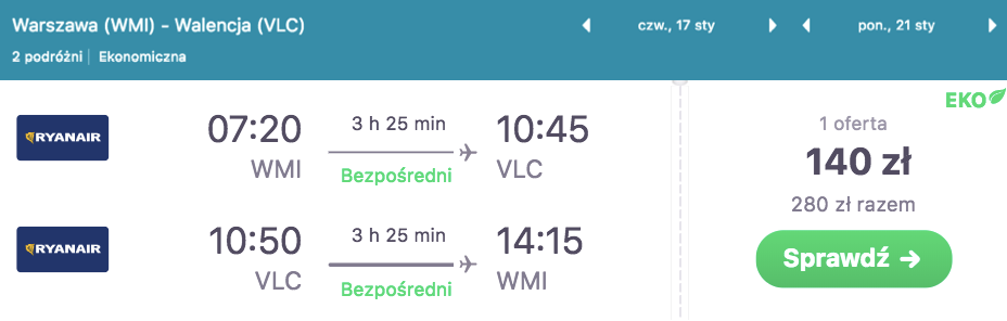 zarezerwuj loty do walencji