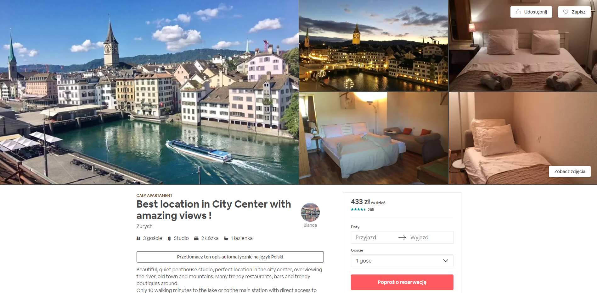 Rezerwacja apartamentu