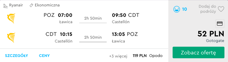 zarezerwuj loty do castellon