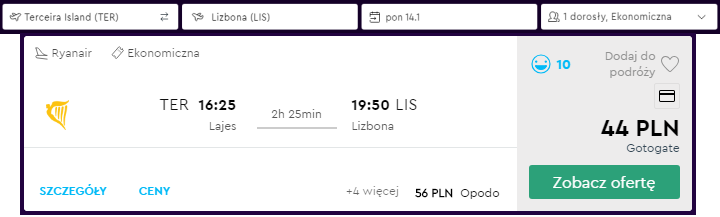Lizbona loty