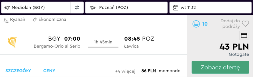 zarezerwuj loty do poznania