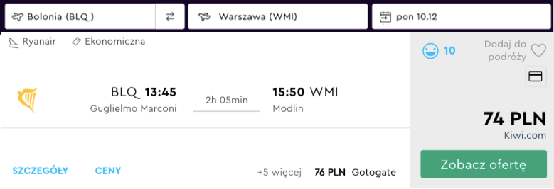 zarezerwuj loty do warszawy