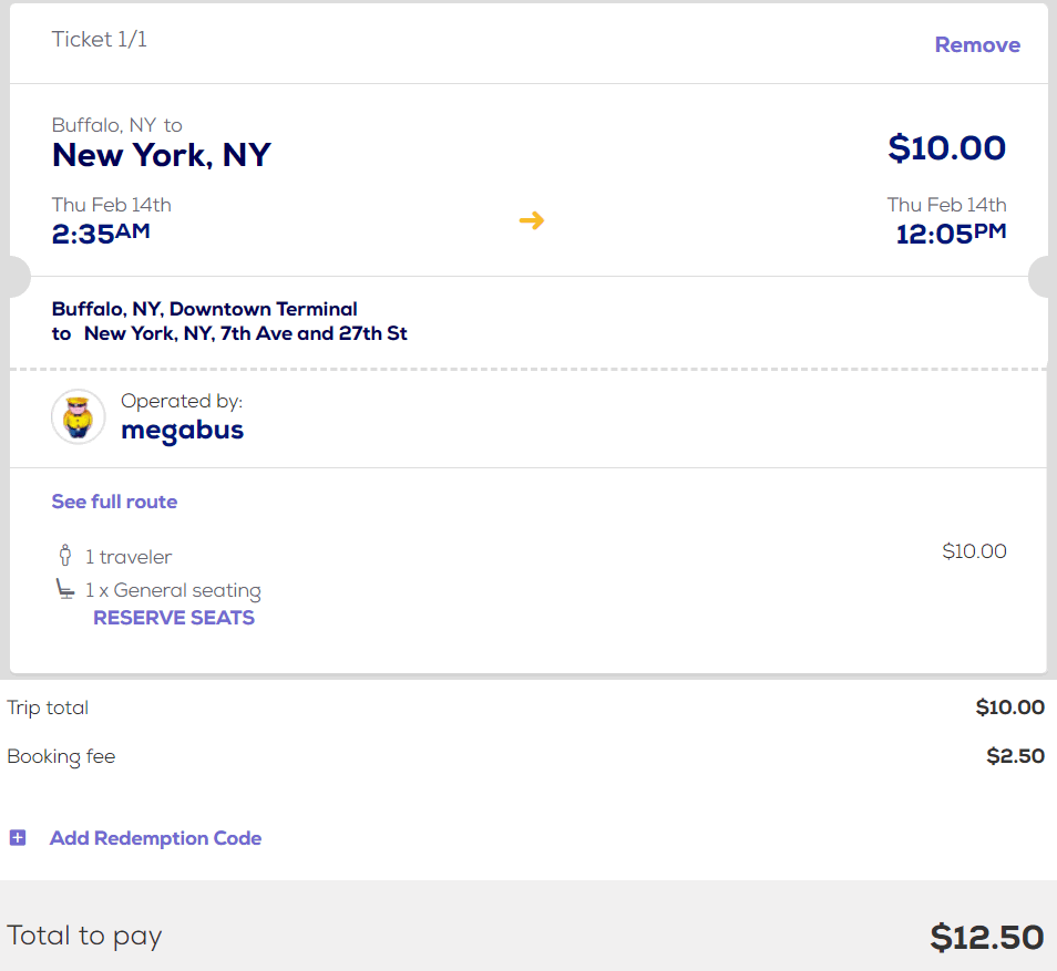 tani przejazd do nowego jorku