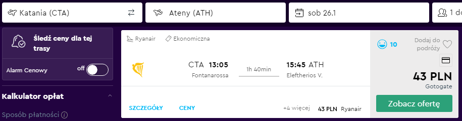 Rezerwacja przelotów do Aten