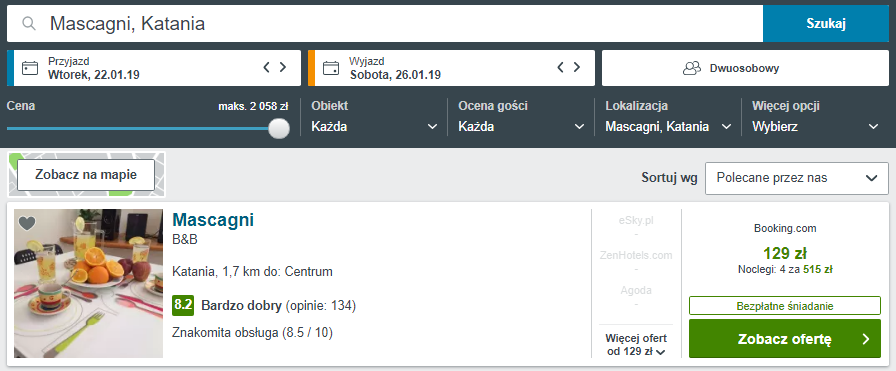 Rezerwacja obiektu
