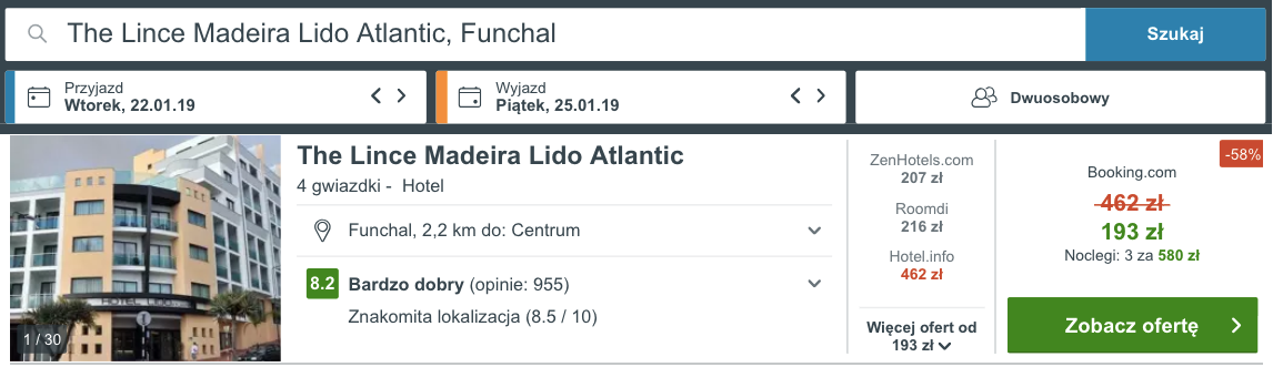 zarezerwuj hotel na maderze