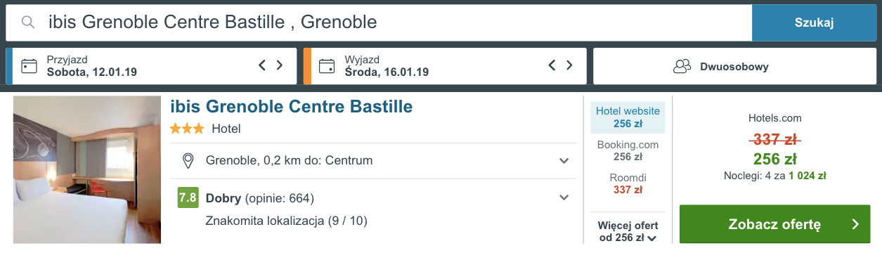 zarezerwuj hotel w grenoble
