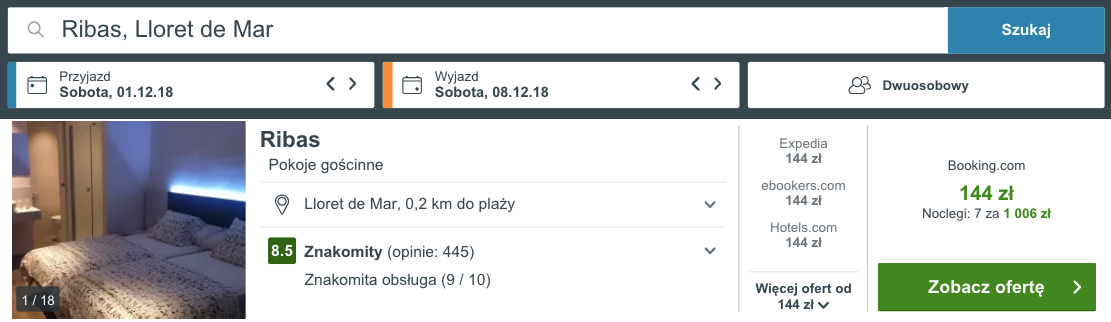 zarezerwuj hotel w llortet