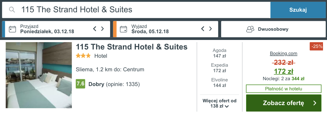 zarezerwuj hotel na malcie