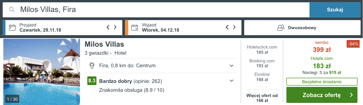 zarezerwuj hotel na santorini