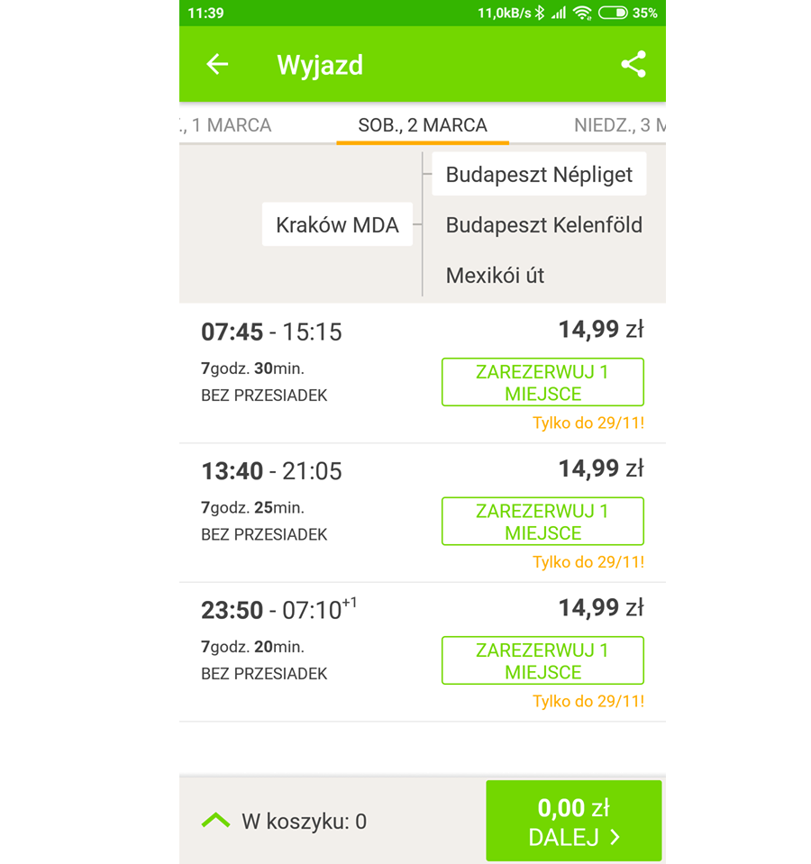 Budapeszt z Krakowa