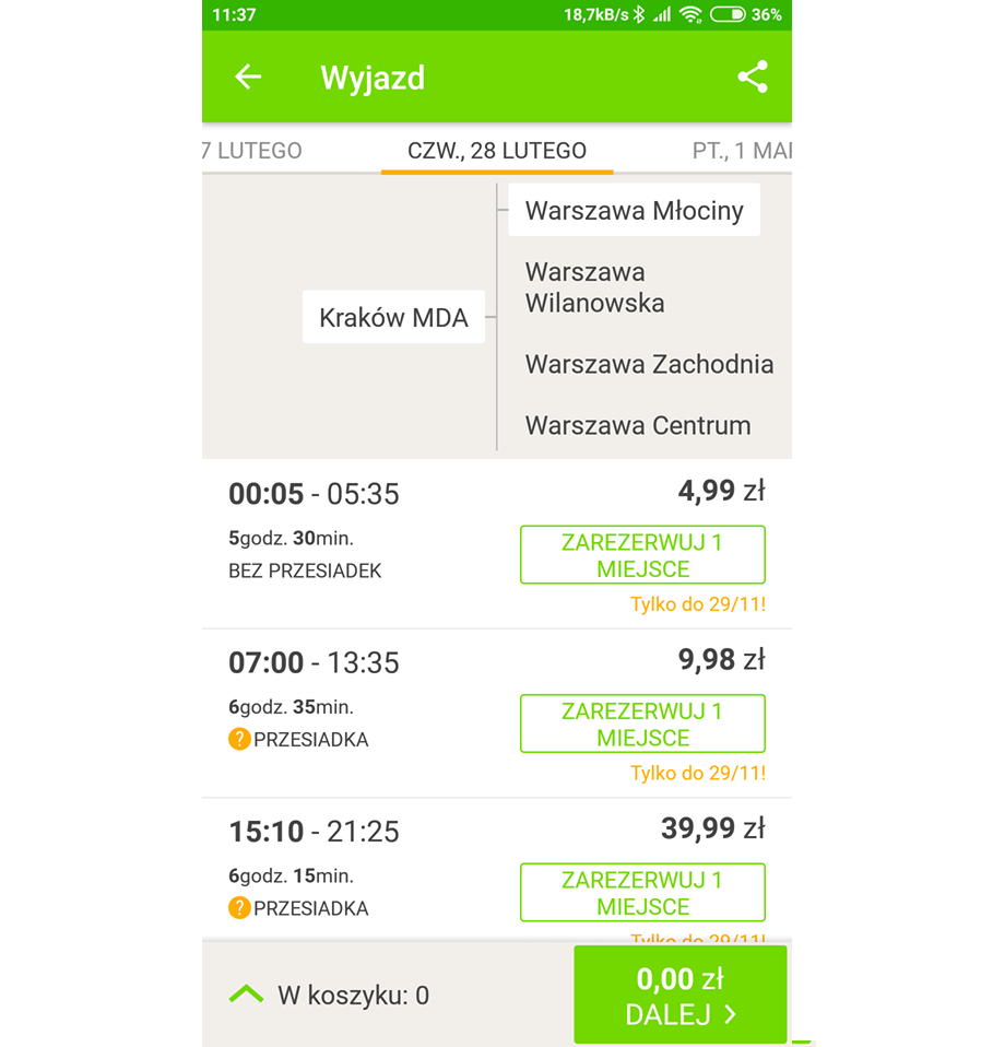 Warszawa z Krakowa