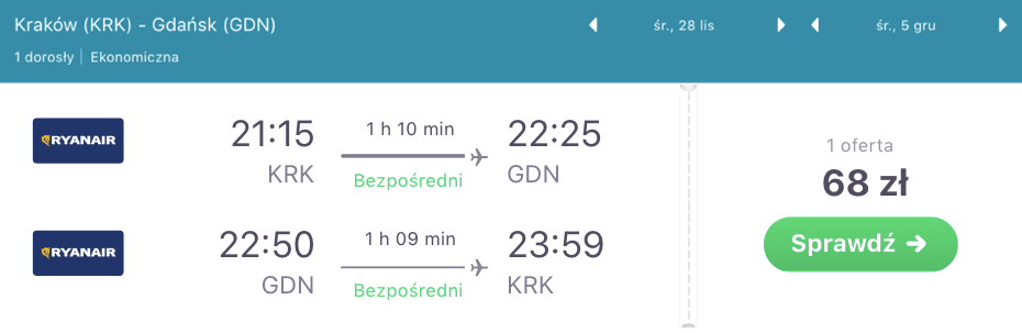 zarezerwuj loty do gdanska