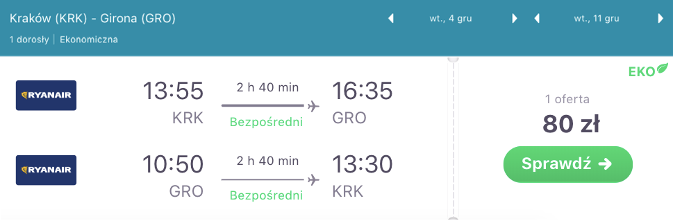 zarezerwuj loty do girony
