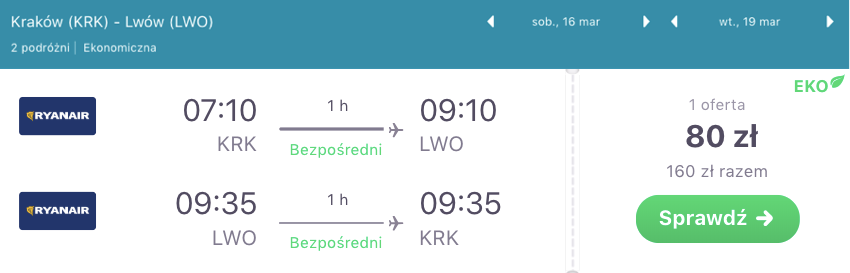 zarezerwuj loty do lwowa