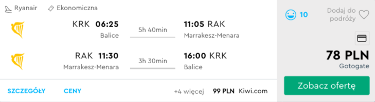 zarezerwuj loty do marrakeszu