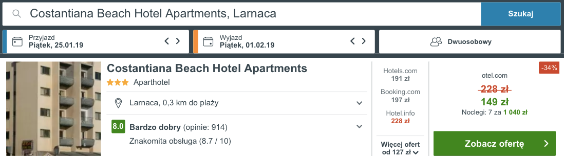 zarezerwuj hotel w larnace