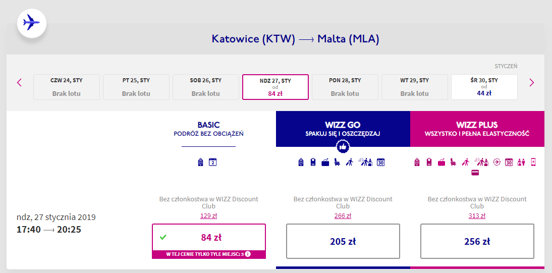 Malta loty