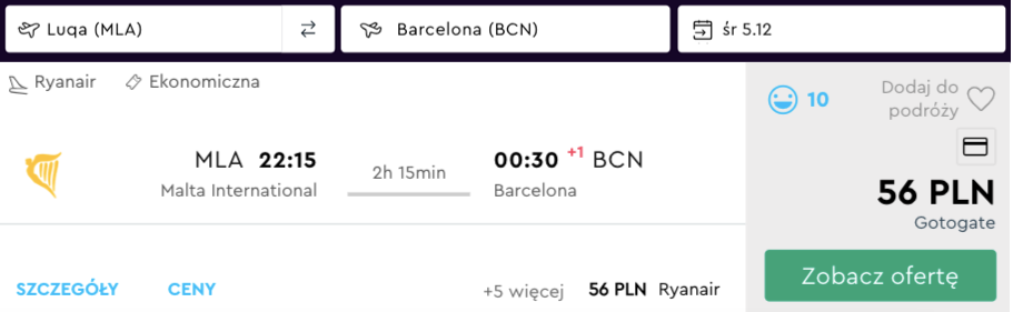 zarezerwuj loty do barcelony