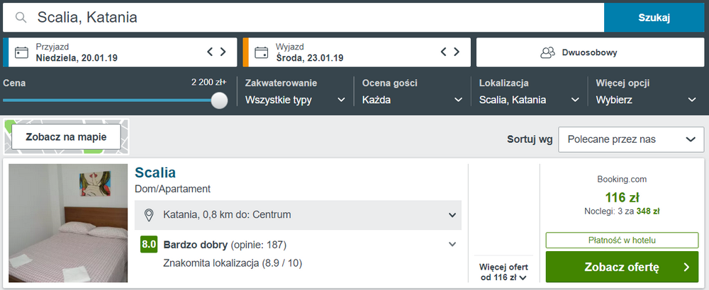 katania noclegi