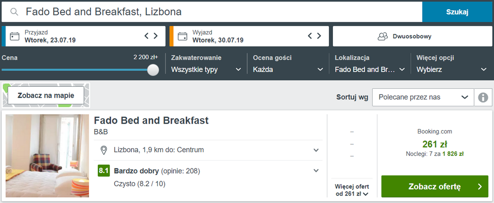 spanie w lizbonie