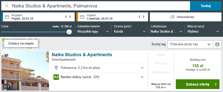 Rezerwacja obiektu