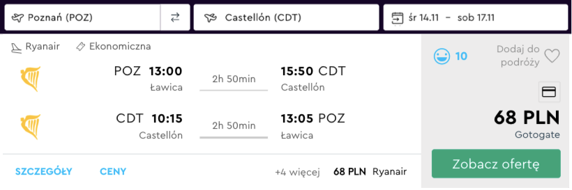 zarezerwuj loty do castellon