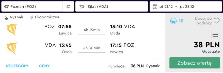 zarezerwuj loty do ejlatu