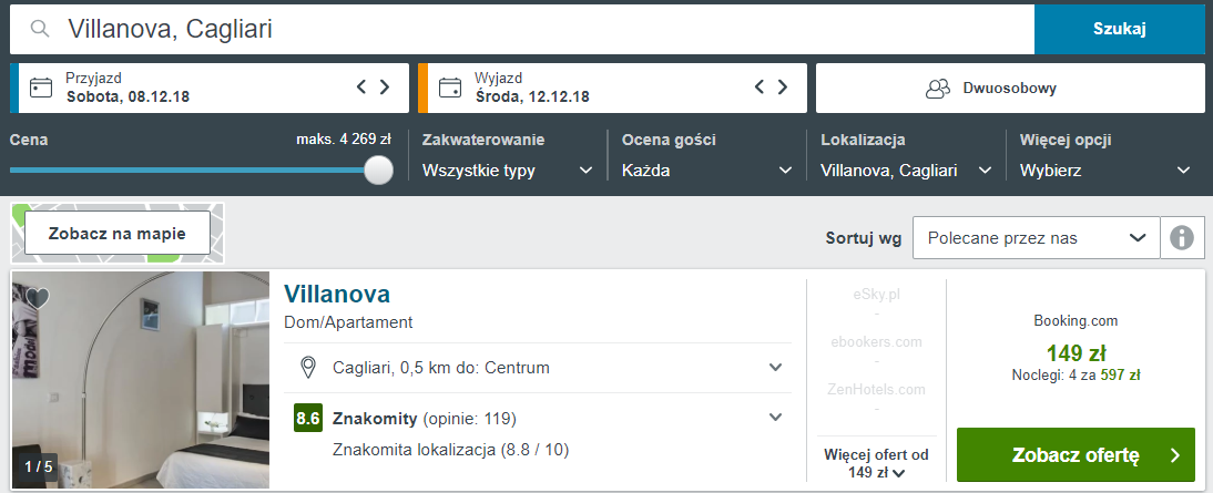 Sardynia noclegi