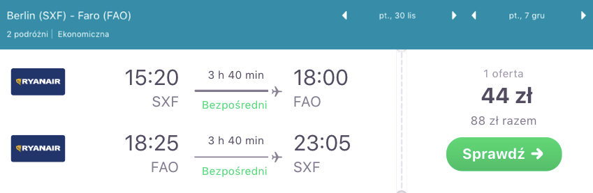 zarezerwuj loty do faro