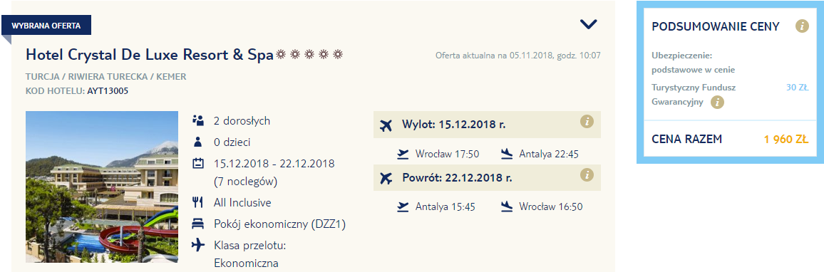 rezerwacja wczasów